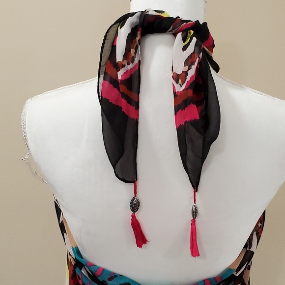 Nwot Target silky colorful swimsuit cover up scarf - Picture 7 of 8